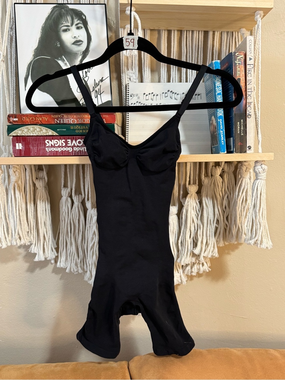 SKIMS Black Seamless Sculpt Mid-Thigh Bodysuit Size XS